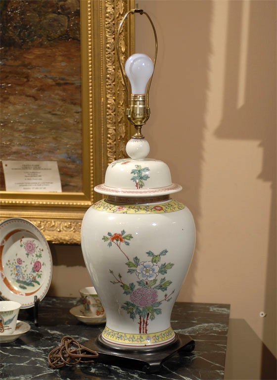 Early 19th Century Porcelain Made into a Lamp 3