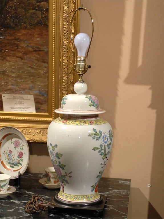 Early 19th Century Porcelain Made into a Lamp 4