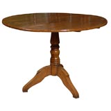 19th C. Country French Round Gueridon Table of Wild Cherry