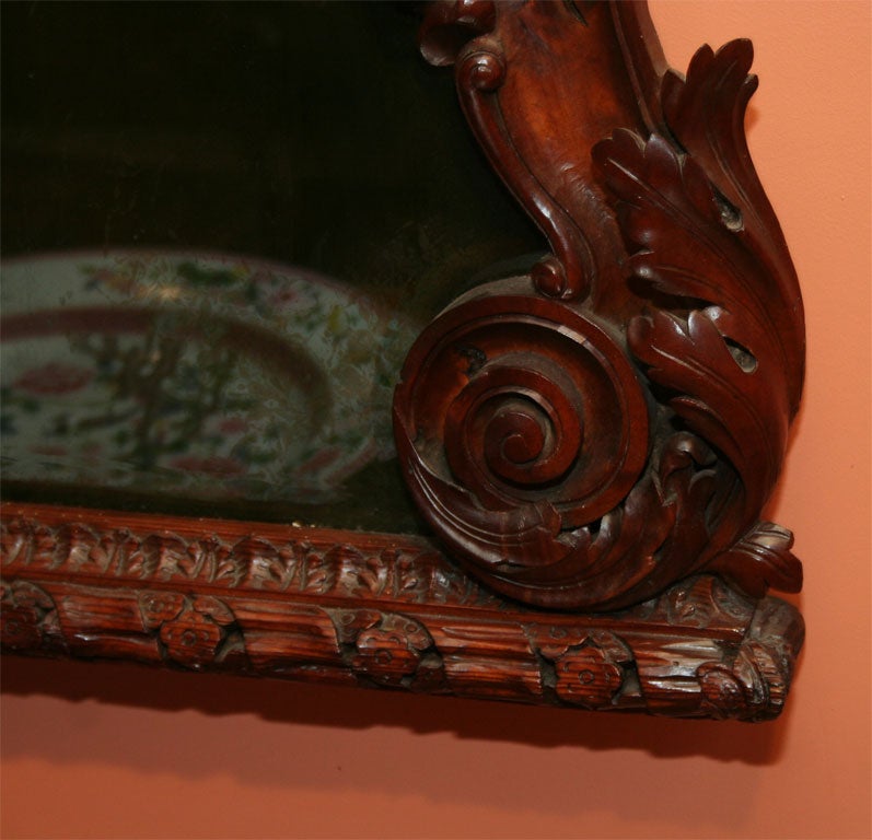 18th Century and Earlier German Elaborately Carved Mirror, late 18th century