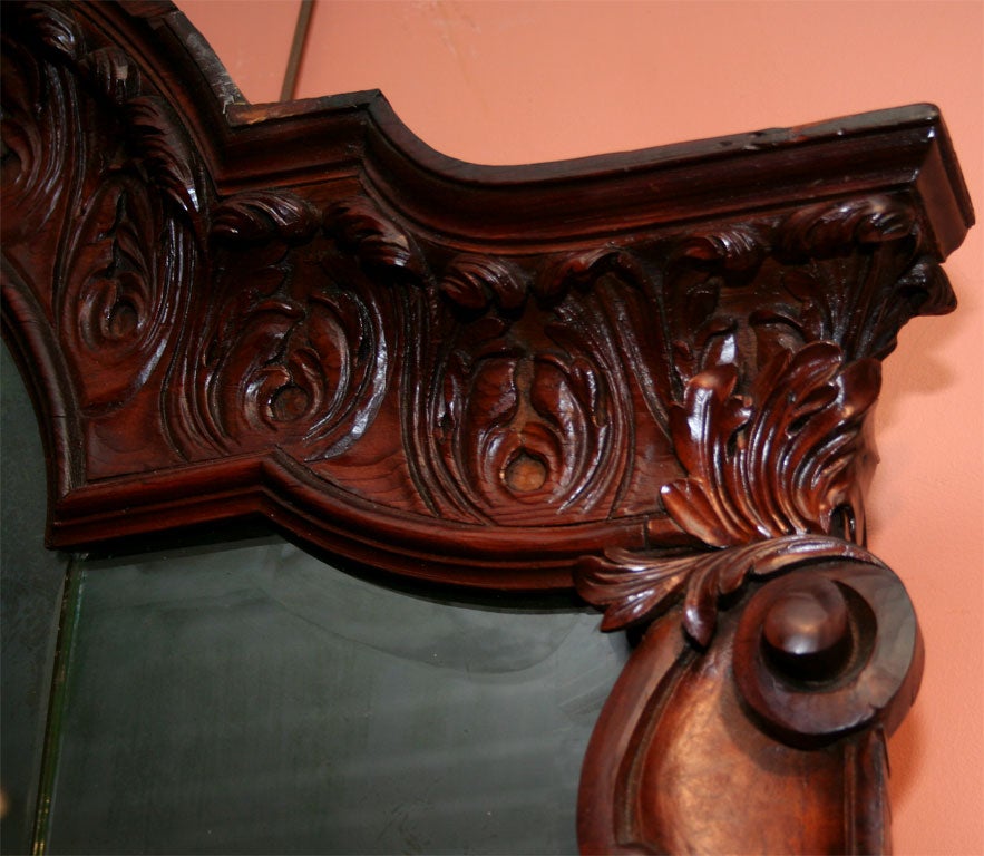 German Elaborately Carved Mirror, late 18th century In Good Condition In Westwood, NJ