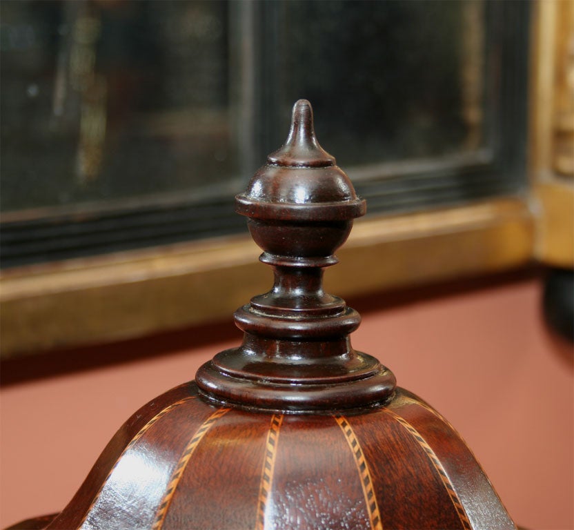 Pair of Mahogany Inlaid Urn Form Knife Boxes, ca 1800