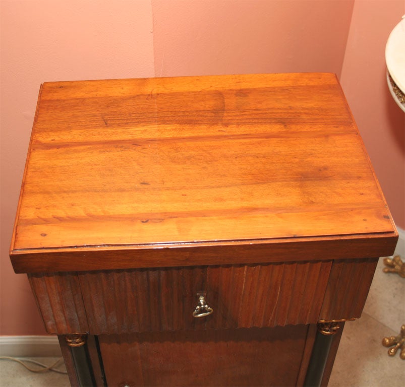 PAIR of Italian Biedermeir Walnut Bedside Commodes, ca 1820