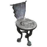 Unusual Bronze Chair