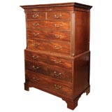 Georgian Chippendale Chest on Chest