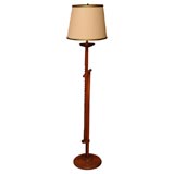 Fruitwood Adjustable Candlestand / Lamp