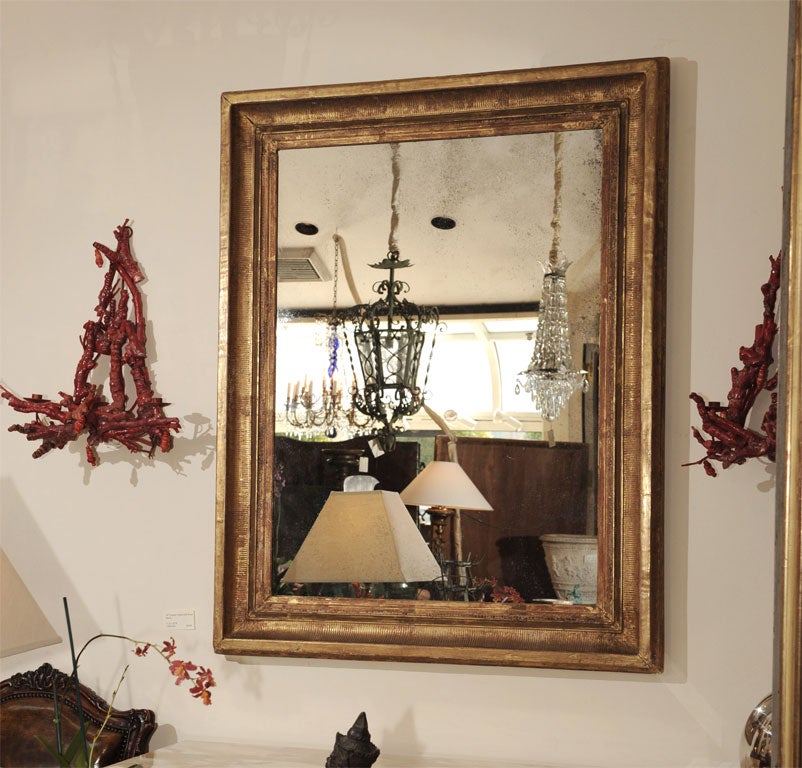Large Antique Giltwood Mirror