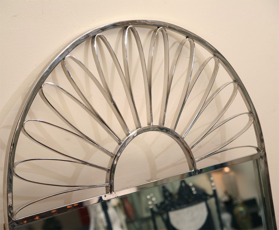 Vintage Nickel Silver Mirror Italian 60's 2