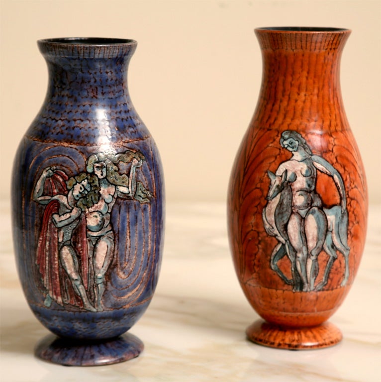 Pair Neoclassical Sevres Vases