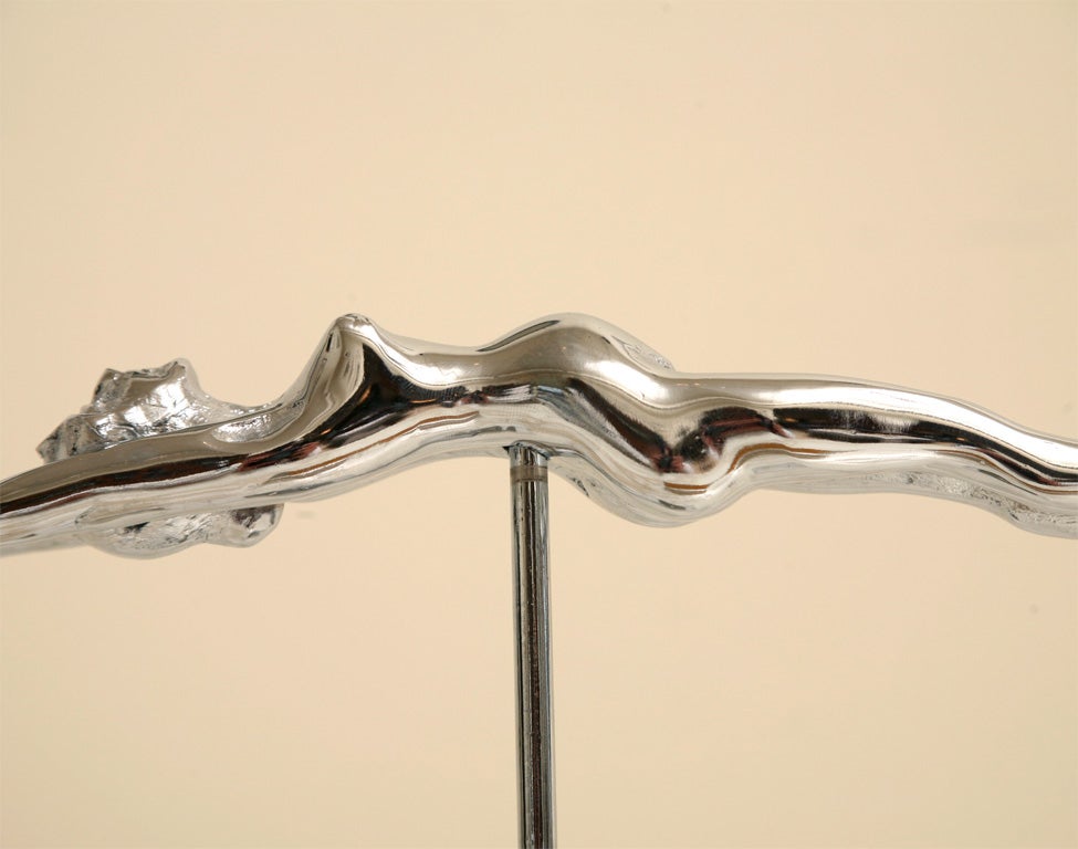 Chromed Bronze and Marble Sculpture by James David Berenson Titled 