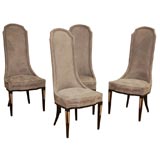 SET OF FOUR HIGHBACK DINING CHAIRS