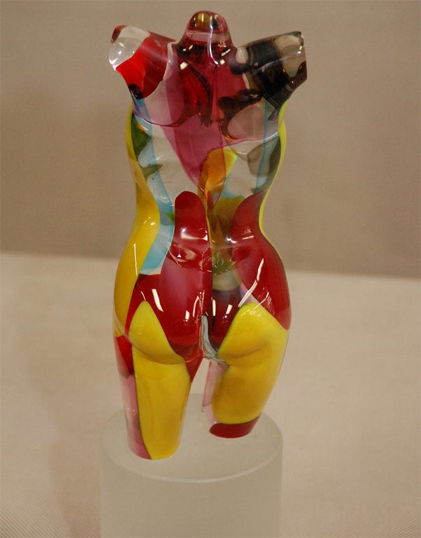 Murano Glass MULTICOLOR MURANO GLASS TORSO BY PINO SIGNORETTO