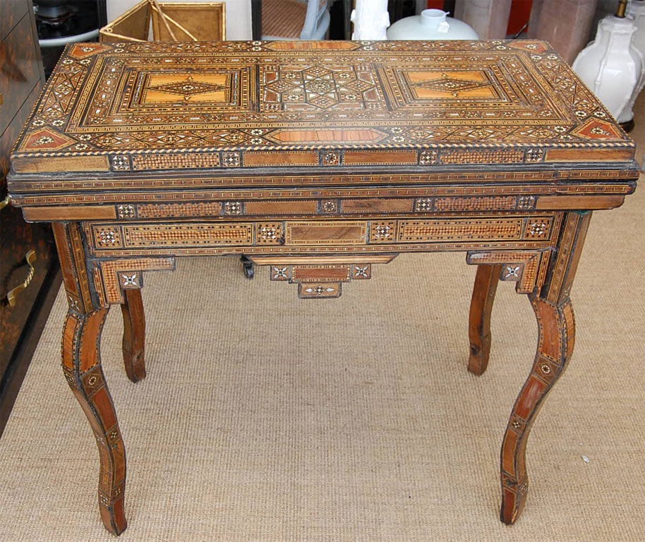 Inlay 19th Century Inlaid Game Table