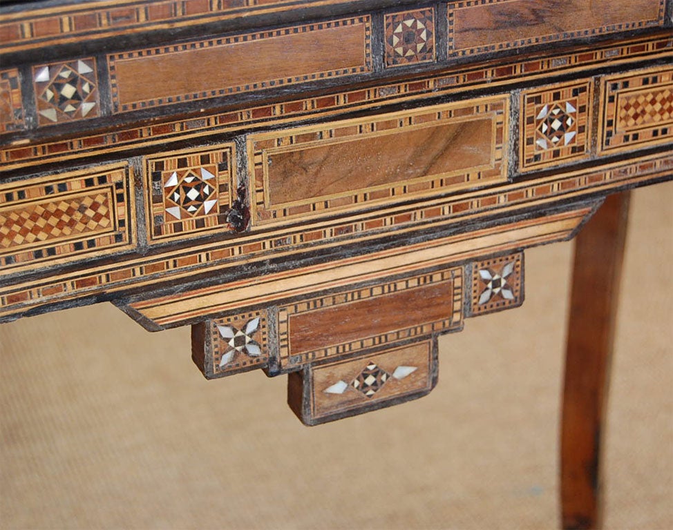 Bone 19th Century Inlaid Game Table