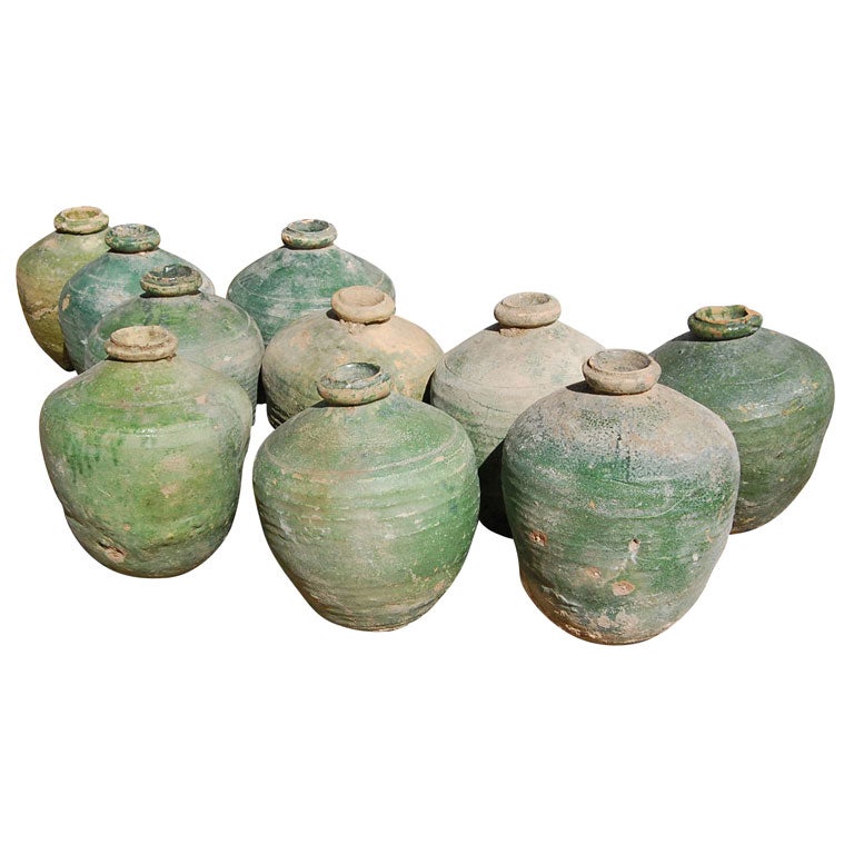 Collection of earthenware jugs