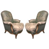 Pair of Large-Scale Bergeres by Maison Jansen