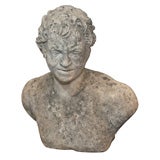 Composite Stone Bust of Pan