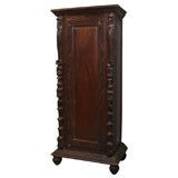 Antique Small 19th Century Well-Carved Indian Rosewood Wardrobe