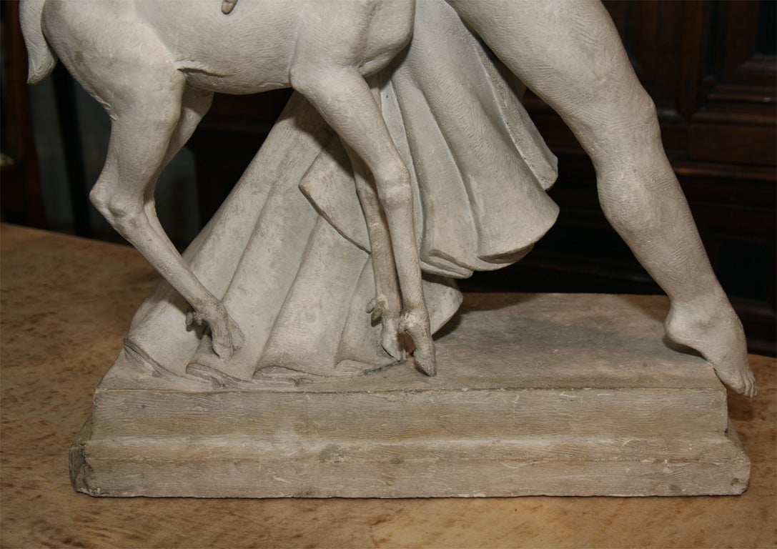 Art Deco Plaster Sculpture of Diana the Huntress and Gazelle 1