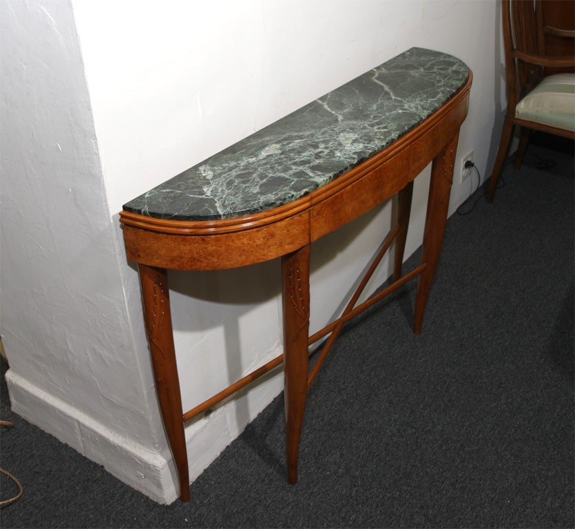 Marble Art Deco Console design by Giovanni Gariboldi and made by Quarti in Italy For Sale