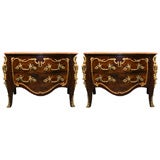 PAIR of Louis XV Marble Top Commodes, 19th c.