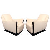 Pair of Art Deco Club Chairs by Jules Cayette