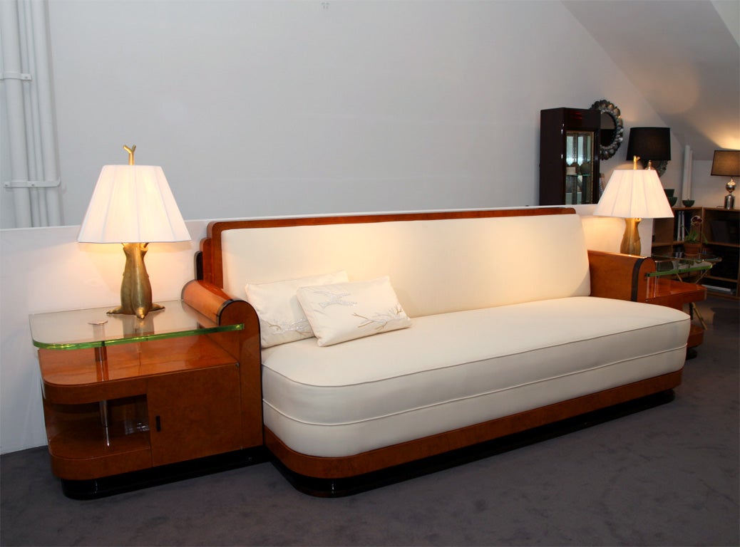 couch with built in table