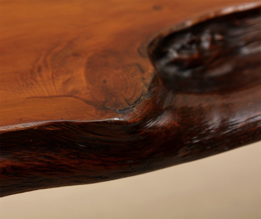 Yew Wood Coffee Table by "Reynolds of Ludlow, " England, c. 1950s at