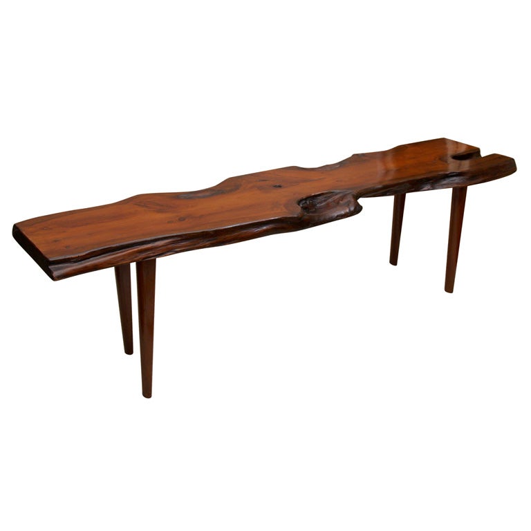 Yew Wood Coffee Table by "Reynolds of Ludlow," England, c. 1950s at 1stDibs