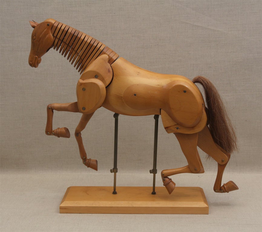 Modèle de cheval articulé de l'artiste, France, milieu du 20e siècle Excellent état à New York, NY