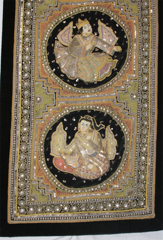 Pair of Tibetian Tapestries In Excellent Condition For Sale In New York, NY