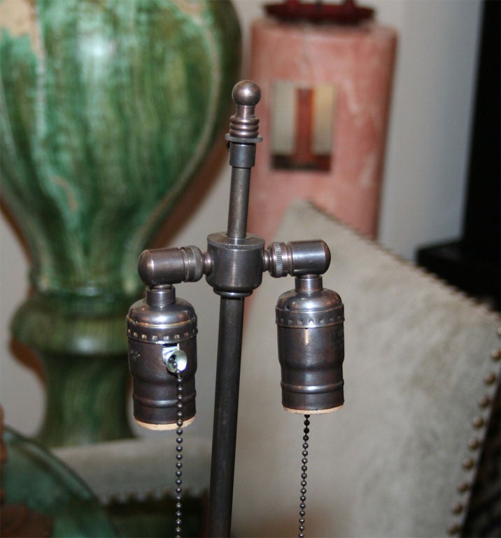 A Pair of English Tole Tea Canister Lamps 3