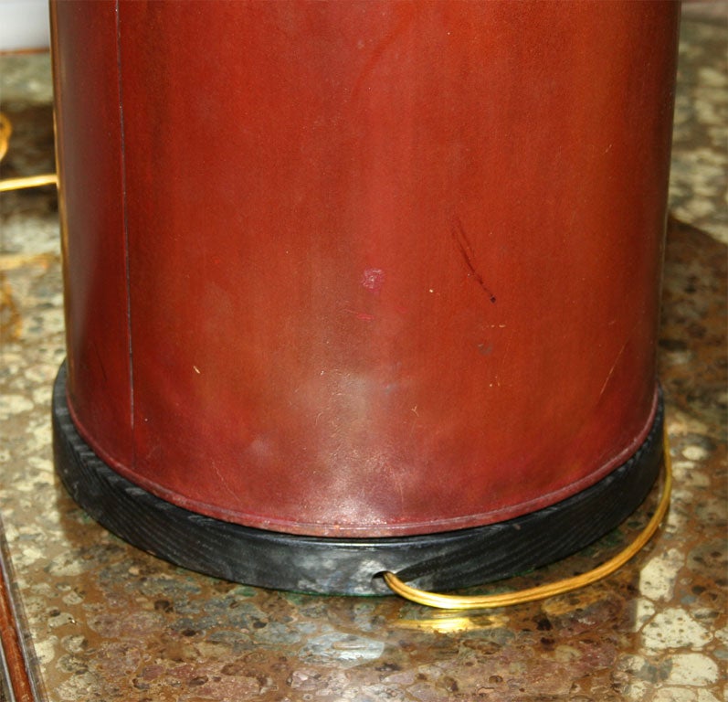 A Pair of English Tole Tea Canister Lamps 5