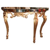 A Mirrored Rococo Console Table