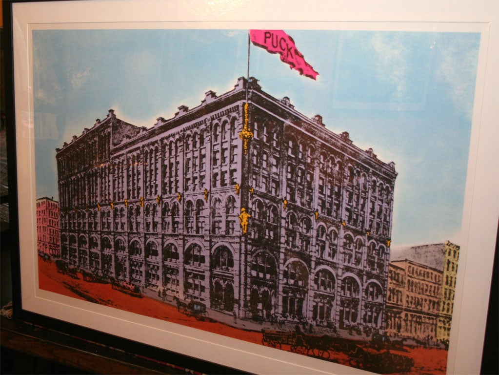 Puck Building Silk Screen by Peter Gee