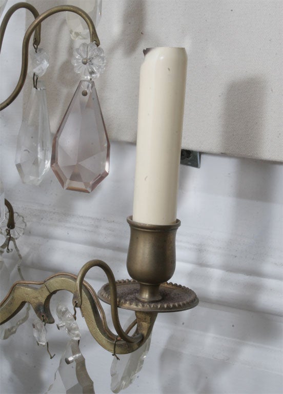 a pair of French crystal table lamps 1