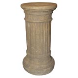 Vintage French Round Concrete Base