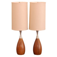 Pair of "Bowling Pin" table lamps.
