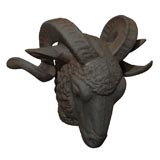 Antique Zinc Rams Head