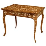Third Quarter 18th Century Italian Rococo Inlaid Marquetry Table