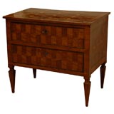 Late 18th Century Italian Neoclassical Two Drawer Walnut Commode