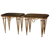 Beautiful Pair of  Parisian Moderne Tables by Lucien Rollin