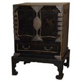 Japanese Lacquered Cabinet on Stand