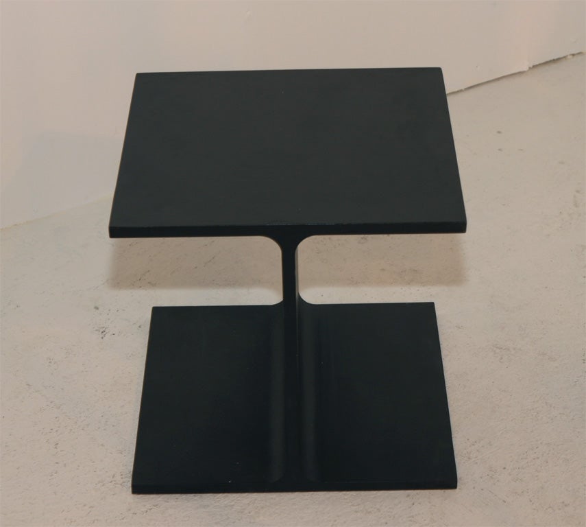 Welded I-Beam Side Table by Ward Bennett