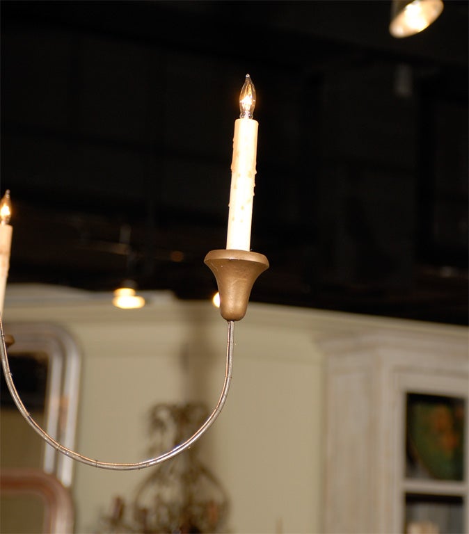 Italian Gilt Pricket Chandelier