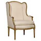 Louis XVI Painted Wing Chair