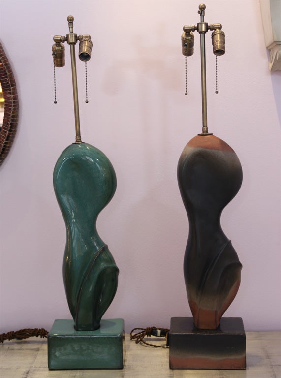 MARIANNA VON ALLESCH NEAR PAIR OF CERAMIC LAMPS