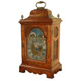 Antique Fine George III red japanned clock, c.1780