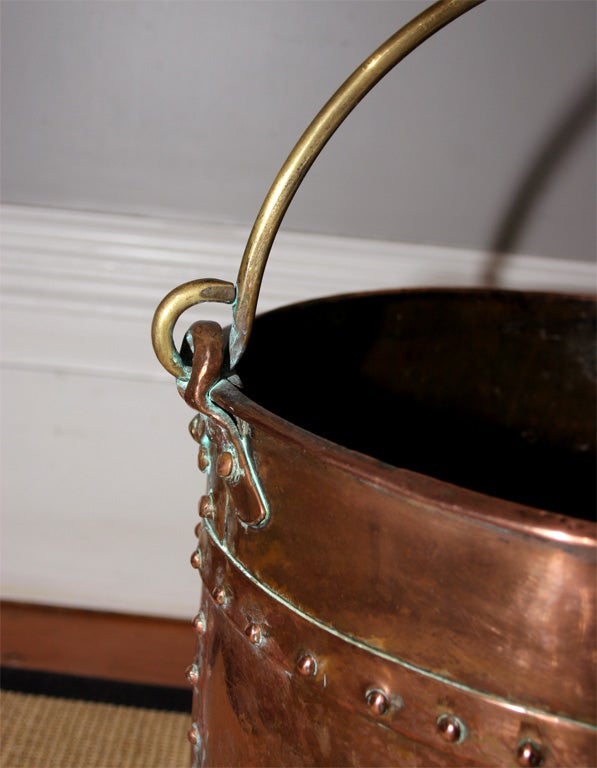 antique copper bucket