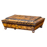 Regeny Penwork Sewing Box with Chinoiserie Decoration ca. 1810